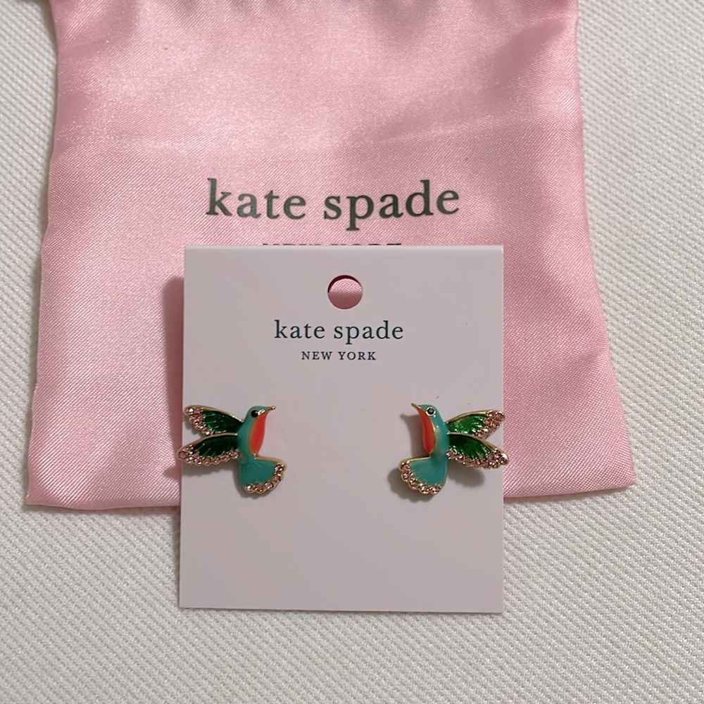 kate spade humming birds earrings new